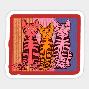 Stripes At Attention Sticker